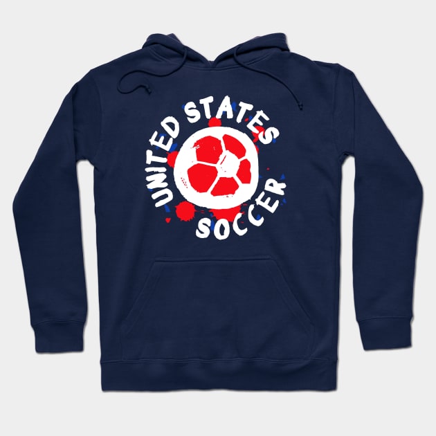 USA Soccer 02 Hoodie by Very Simple Graph